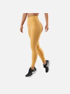 Nike Mustard Yoga Luxe Leggings | Medium